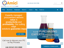 Tablet Screenshot of amiciprocurement.com